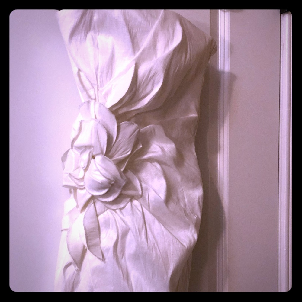 Jessica Mcclintock white floral tube dress